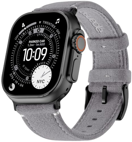 Bandletic Kompatibel med Apple Watch armband 49 mm 46 mm 45 mm 44 mm 42 mm 41 mm 40 mm 38 mm För kvinnor och män, sportigt flätat band av mjuk fiber för iWatch Ultra 3/2/1/Serie 11 10 9 8 7 6 SE 5 4 3