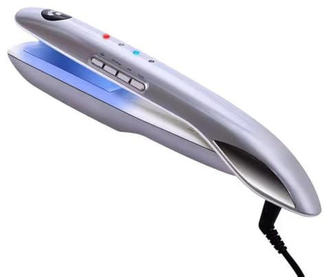 SUZLAZYR Piastra Professionale per Capelli con Effetto Ghiaccio e Caldo Piastra per Capelli Frozen con Vibrazione a 12000 Hz per Riparare Capelli secchi e danneggiati,Bianca