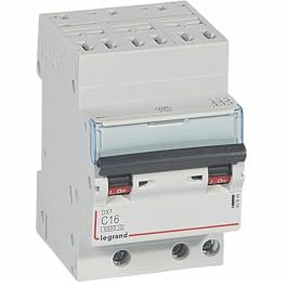 407845 Disjoncteur Tripolaire 16a - 3p Courbe C - 6/10ka - Automatique Et Vis - Legrand Dx3