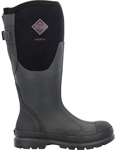 MUCK Women's Chore Wide Calf Tall Boot, Black, Size 6(M)