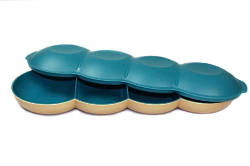 Tupperware Allegra Bol de service Quatuor avec perles Vert turquoise