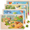 Wooderma Tiere Puzzle ab 3 4 5 Jahre, 4x24 Teilen Holzpuzzles für Kinder, Kinderpuzzle Holz Puzzles Kinderspielzeug, Vorschule Lehrreiches Spielzeug Montessori, Geschenke für Kinder Mädchen Jungen