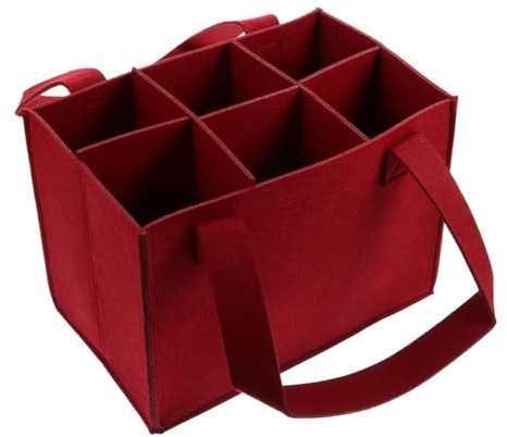 Générique Sac de Transport à 6 Compartiments pour Bouteilles de Vin et Boissons - Rangement Réutilisable pour le Shopping, Mariage et Voyage