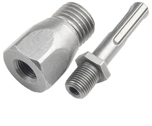 Diamond Core Drill Bit Connector Rod for Electric Hammer, For SDS PLUS Arbor Adapter, Grey Alloy Material (Round handle)
