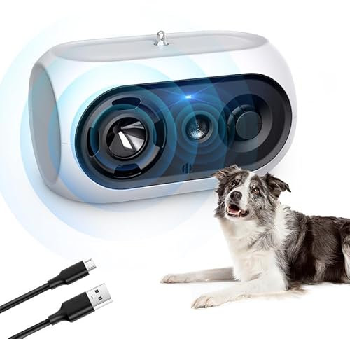 Anti Bell Gerät Hunde, 3 Modi Antibell Ultraschall Gerät für Hunde, 50FT Automatisch Antibell für Hunde, Hundebell Stopper Anti Bell Innen Außenbereich, Anti-bell-mittel für Kleine Mittel Große Hunde