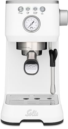 Solis Barista Perfetta Plus weiß (Typ 1170), Siebträgermaschine, 1,7 Liter, Kaffeemaschine, Kaffeeautomat
