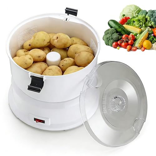 Pelador Automático De Verduras, Pelador De Patatas Eléctrico De 85 W Con Capacidad De 1000 G Y Funcionamiento Con Un Solo Toque, Pelador Automático De Frutas Y Verduras De Acero Inoxidable