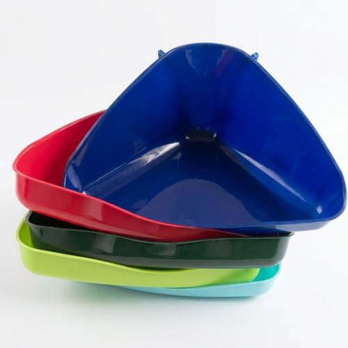 Big Rodent Litter Tray and Corner Toilet, Triangular Rodent Litter Box for Cage, Space-Saving Pet Pan for Guinea Pigs and Chinchillas, color to 1