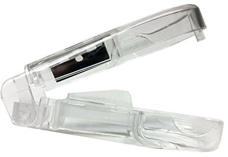 Taglia Pillole e Porta Pillole Trasparente - Taglia Pastiglie in 2 o in 4 - Lama di Precisione in Acciaio Inox- Tagliapillole Portapillole