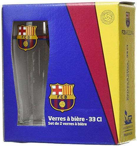 La Plume Dorée Verres a Biere Verre Multicolore 22 x 21 x 11 cm - 33 cl Set de 2