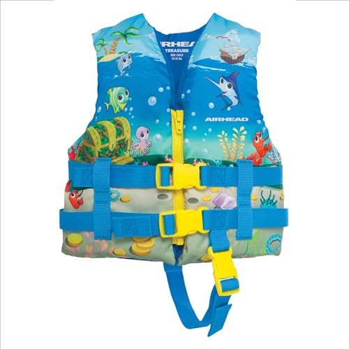 Airhead Treasure Infant and Child Life Vest, USCG Approved Child 33-55lbs