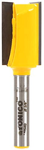 Yonico 14954q 5/8-Inch Diameter X 1-Inch Height Straight Router Bit 1/4-Inch Shank