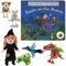 The Puppet Company Room on the Broom by Julia Donaldson - Children's Storybook and Finger Puppet Set (Witch, Red Dragon, Cat, Dog, Frog, Green Bird & Red Velvet Zip-Top Storage Bag with Clear Window)