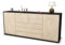Stil.Zeit Sideboard Eliana, Korpus anthrazit matt, Front Holz-Design Zeder (180x79x35cm) Push-to-Open Technik & Leichtlaufschienen