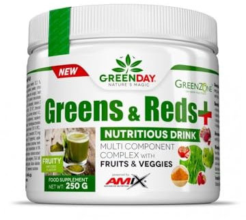 AMIX - Suplemento Alimenticio - Greens & Reds en Formato de 250 Gramos - Gran Aporte de Vitaminas y Minerales - Mejora la Salud y Ayuda a Proteger tu Cuerpo