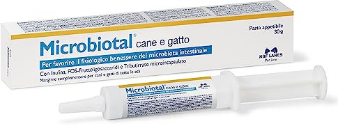 NBF Lanes | Microbiotal Cane e Gatto, Pasta Appetibile 30 g, per Favorire il Fisiologico Benessere del Microbiota Intestinale