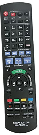 AULCMEET N2QAYB001046 Ersatzfernbedienung für Panasonic Blu-ray Recorder DMR-BCT730 DMR-BST950 DMR-BWT735 DMR-BCT735 DMR-BCT820 DMR-BCT835 DMR-BST720 DMR-BST721 DMR-BST730 DMR-BST735 DMR-BST855 DMR-B