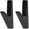 Kleiderhaken Matt, 2Pcs Garderobenhaken, Wandhaken Edelstahl für Bad und Küche - Vintage Schwarz