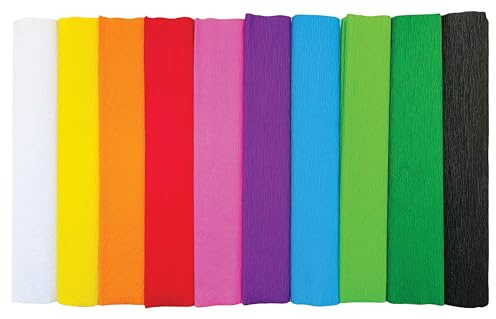 Interdruk Crepe Paper Rolls - 25 x 200 cm - 10x Classic Colours