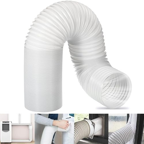 Abluftschlauch,150mm Durchmesser 3M Länge,PVC Abluftschlauch Klimaanlagen,Einziehbarer Klimaanlagenschlauch,Verwendet für Klimaanlage Wäschetrockner Abzugshaube Dunstabzugshaube