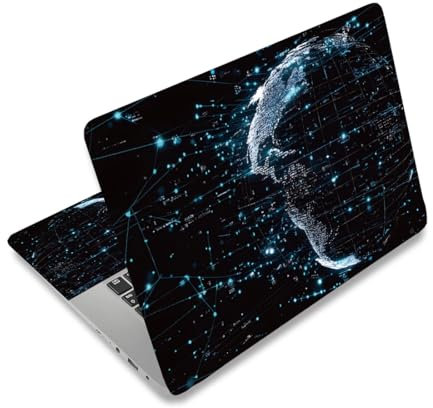 PLIGREAT Pegatinas Digitales para Portátiles 12, 13, 13.3, 14 y 15 Pulgadas, Universal, Extraíble, Vinilo, Protector de Arte, Netbook, PC Cover