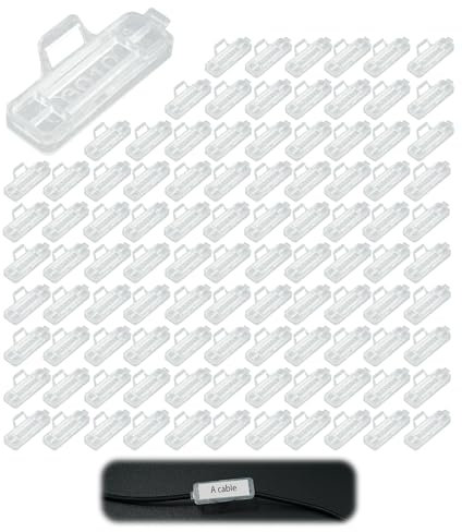Étiquettes Pour Câbles, 100 Pièces, Marqueurs Réutilisables, Étanches Avec Serre-Câbles, Faciles À Installer, Idéales Pour Appareils Ménagers Et Bureau