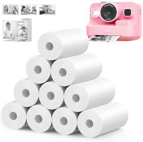 20 Rotol Carta per Stampante Termica 57mm x 25mm x 7m Carta Termica per Macchina Fotografica Bambini, Rotoli Cartas Termico per Macchina Fotografica, Facile da Sostituire