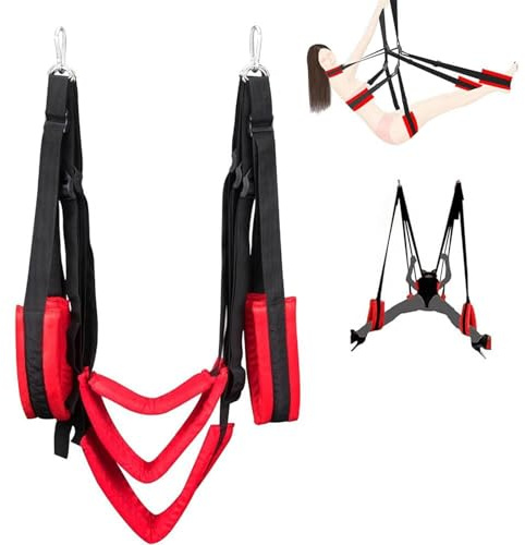 WEJFHBCOV Altalena SM con 5 cuscini extra larghi, porta oscillante for sesso e for il soffitto, kit di bondage sessuale, mobili for sesso caricabili fino a 100 kg, giocattolo sessuale for coppie