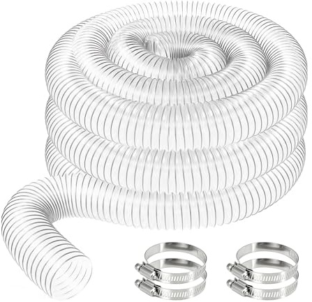 50mm Tubo transparente de PVC para aspiradoras, Cable de aspiradora, Cable de aspiración, Cable de aspiradora universal de PVC, Tubo transparente en espiral para aspiradora de taller, Bomba para