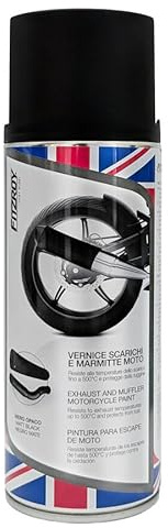 D-GEAR FITZROY Vernice Scarico per Moto, 400ml, Nero Opaco, Resistente fino a 500°C, Protezione Antiruggine