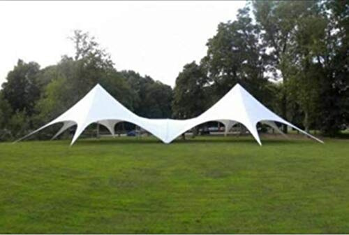 Commercial Wedding Event Camping Beach Yard Patio Pool Double Star Stretch Tent (30x15x13ft.)