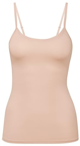 Calida Natural Comfort Top Espagueti para Mujer, de algodón, Tirantes Ajustables