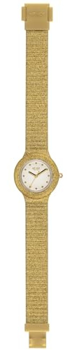 HIP HOP Orologio DONNA SPARKLING MANIA quadrante MONO-COLORE BIANCO movimento SOLO TEMPO - 3H QUARZO e CINTURINO SILICONE ORO HWU0968