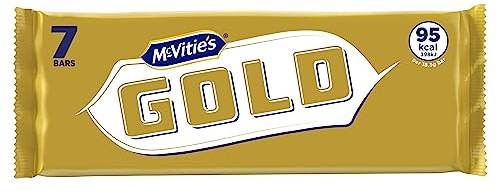 McVitie's Gold Caramel Flavour Bar Biscuit Bars, 7 Bars (Pack of 1)