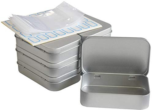 DARUITE Blechdose mit Deckel, 6 Stück Kleine Metall Boxen,Metalldose Seifenbox,Multi Tragbare Blechbox für Gewürze Kosmetika üßigkeiten und kleinen Gegenständen