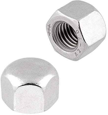 Hutmuttern Sechskant M3 niedrige Form DIN 917 Edelstahlmuttern A2 V2A Sechskantmuttern Kappenmuttern M3 25 Stück