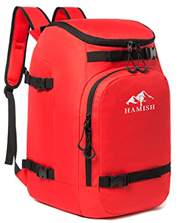 Hamish Ski Boot Bag,1.76cu ft 50L Waterproof large capacity Ski Boots Bag Backpack,Snowboard Travel Lightweight Ski Bag Backpack for Ski Helmet, Goggles, Gloves, Skis, Snowboard & Accessories