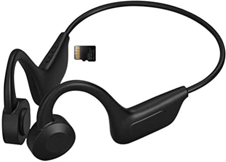WSTERAO Auriculares inalámbricos de conducción ósea con Bluetooth 5.1 Auriculares deportivos con ranura para tarjeta SD para entrenamientos, correr, ciclismo, senderismo