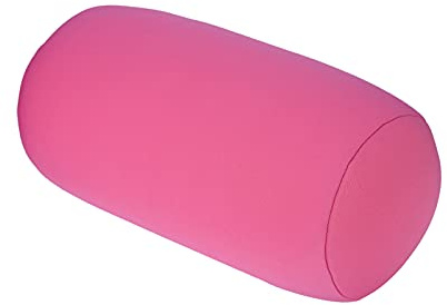 Estink Microbead Pillow, Soft Squishy Travel Neck Support Cushion with Hypoallergenic Cover for Head Back Arm Leg Wrist Comfort - Pink (Multi-Position Ergonomic Pillow)