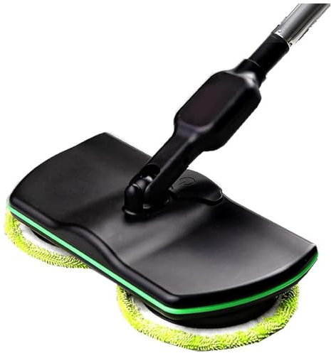 Scopa elettrica senza fili Mop elettrico in esecuzione di 50 minuti scopa mop elettrica rotante, ricaricabile pulitore di pavimento mop lucidatrice per pavimenti in legno duro, piastrelle