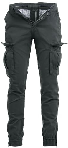 Instinct I Pantaloni Uomo Cargo con Tasche Laterali Slim Fit Autunno Inverno Caldi, Pantaloni Tasconati Multitasche Militari da Lavoro con Elastico alla Caviglia e Coulisse, Taglia 50, Grigio MK-606