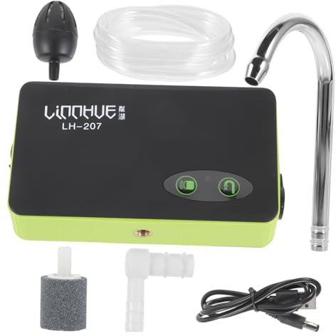 Milisten Sauerstoffpumpe angler sachen angelzubehör fischerzubehör Angelbedarf tragbare große Kraft Luftstein für Aquarien wasserflasche Angeln Wasserabsorber Induktionsladepumpe Green