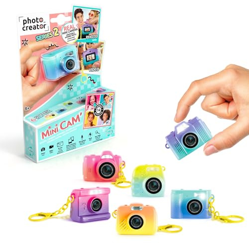 Canal Toys - Photo Creator - Mini Digital CAM tvåfärgad - Mini digitalkamera för barn och video - 8 år gammal gåva - 14 filter - blixt + mikrofon - reseformat - sortiment - CLK 066