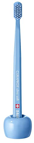 Curaprox Portaspazzolino – Supporto in ceramica per spazzolini manuali | Blu, confezione singola | Prodotto in Svizzera