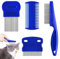4 Pcs Peigne anti Poux, Peigne à Poux, Peigne Anti Puces pour Chat et Chien, Peigne anti Poux Chien, Brosse anti Puces pour Chat, Brosse anti Puce Chien