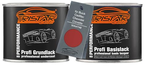 TRISTARcolor Car paint Set can ready for spraying for Buick/Cadillac/Chevrolet/Corvette WA4748 Firethorn Metallic primer + base coat 1.0l