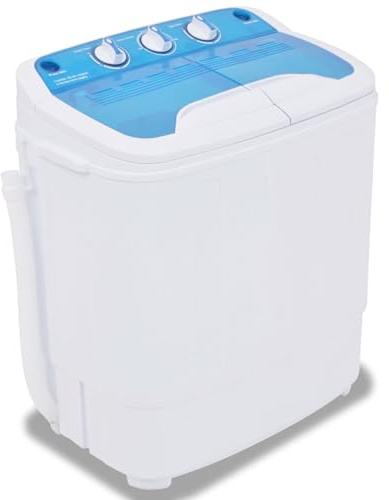 Homgoday Arredamento Mini-Waschmaschine mit doppelter Wanne, 5,6 kg