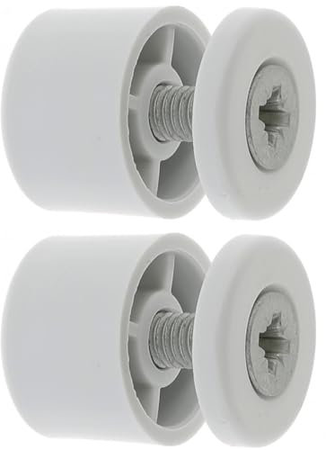 cyclingcolors 2x Butée d'arrêt de lame finale de volet roulant ronde 15mm Ø22mm en PVC avec rondelle et vis Store Fenêtre Enroulement Déroulement Coffre Menuiserie, gris clair