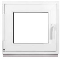 Framex Ventana Pequeña Para Sótano, Interior/Exterior Blanco, 55 x 50 cm (550 x 500 mm), Triple Acristalamiento (32 mm), Giratorio Inclinación DIN Izquierda