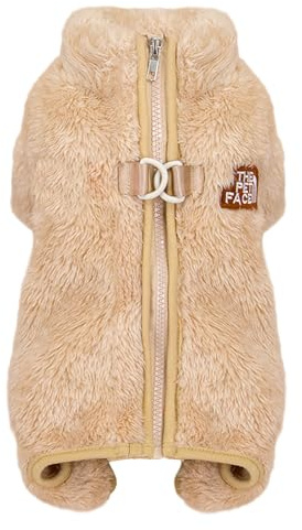 Izefia Suéter para Perro Ropa Prendas de Vestir Suéteres de Forro Polar de Lana Pijama Enterizo de Invierno Suéter Cálido Sudadera Pijamas con Patrón Cara de Mascota para Perro Pequeño o Gato Mediano
